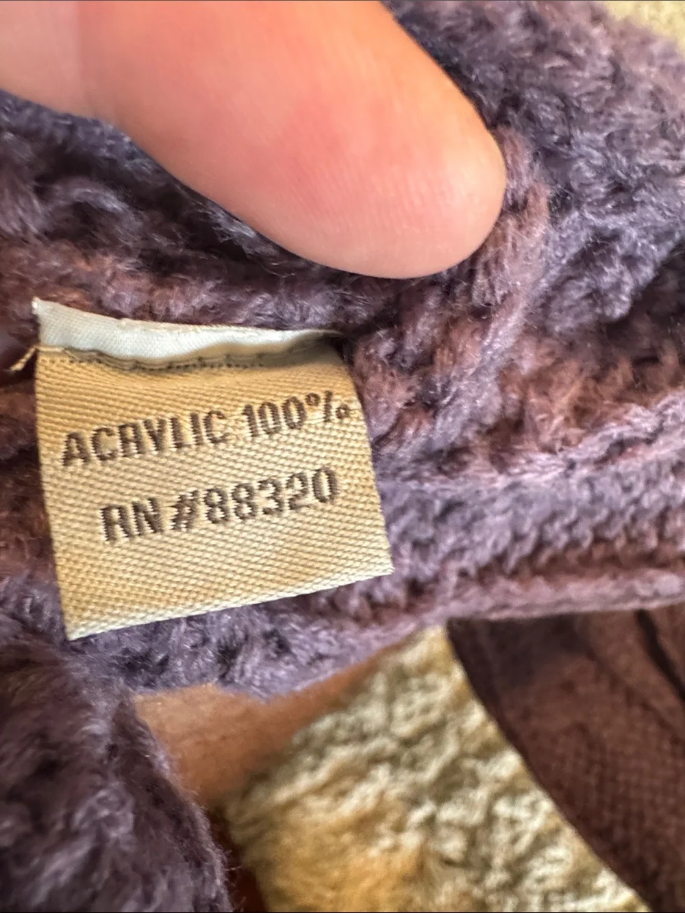 C.C Dusty Lavender Cable Knit Infinity Scarf
